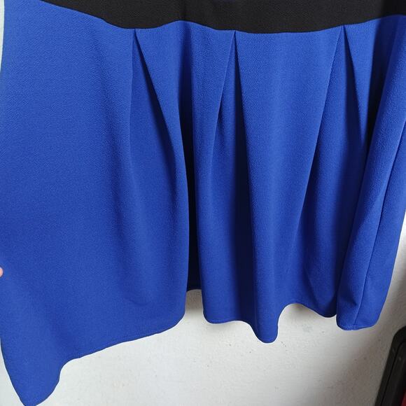 NWT ASHLEY STEWART Womens Plus 26/28 Royal Blue Midi Dress‎ Short Sleeve Zip - Picture 5 of 8